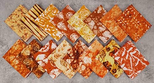 Soimoi 16 Pc Fat Quarter Bundle, Batik Print 18"x 22" DIY Patchwork