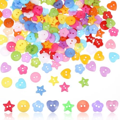 200 Pcs Craft Buttons, Button for Craft, Buttons for Sewing 12.5mm