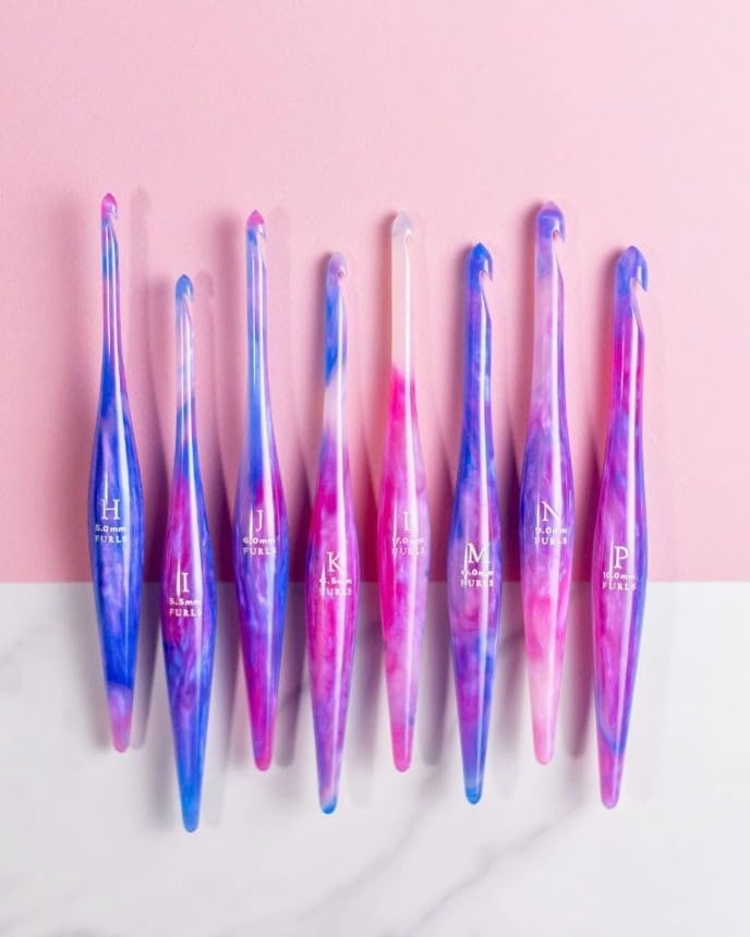 Furls Crochet Hook, Limited Edition Cotton Candy Swirl Streamline