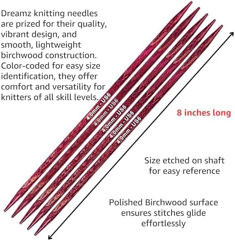 KnitPro Dreamz Starter 8-Inch DPN Double Pointed Knitting Needle Set