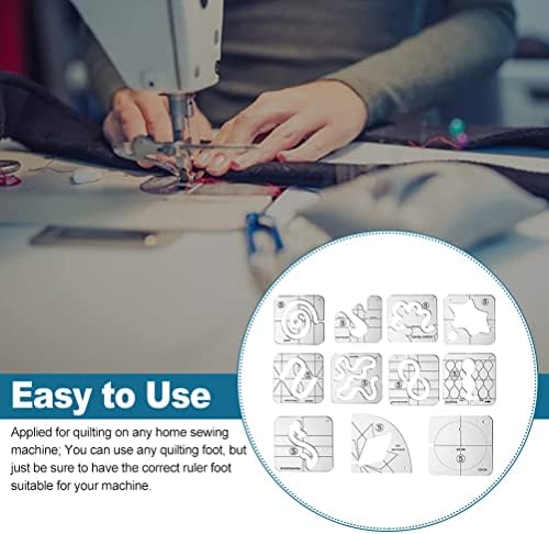 11pcs DIY Quilting Template Set Sewing Acrylic Template Ruler Series 5