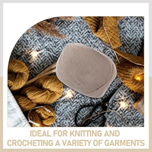 Wool Yarn for Knitting and Crocheting, Soft Fine Craft Set
