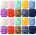 Timgle 20 Skeins Chunky Chenille Yarn for Crocheting, Classic Color