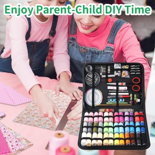 PIRUZHAO Sewing Kit for Adults, 183PCS Needle Thread Sewing Supplies
