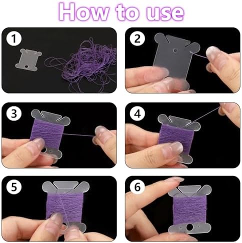 400 PCS Embroidery Floss Bobbins Embroidery Thread Organizer Plastic