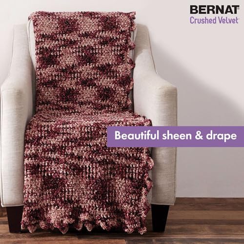 Bernat Crushed Velvet Yarn, Deep Gray