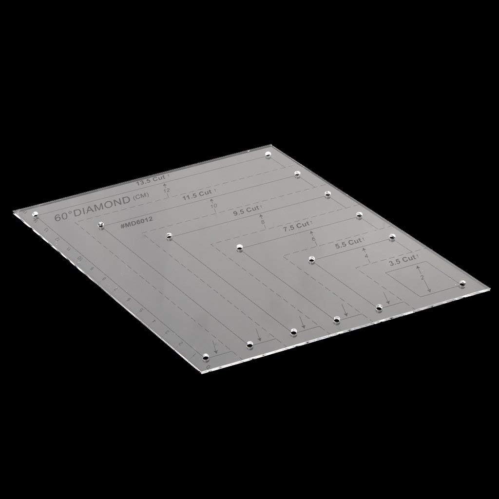 Court 60 Degree Diamond Rhombus Template Quilting Ruler for DIY