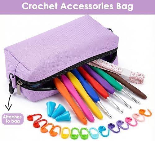 FEILOONG Yarn Bag Organizer, Expandable Crochet Knitting Storage