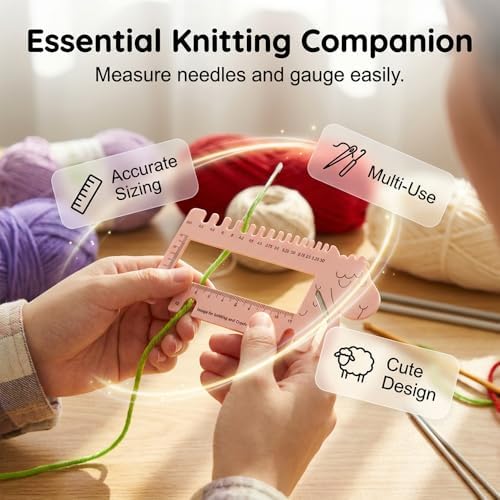 Crochet Gauge Measuring Tool,2026 New Knitting Needle Gauge