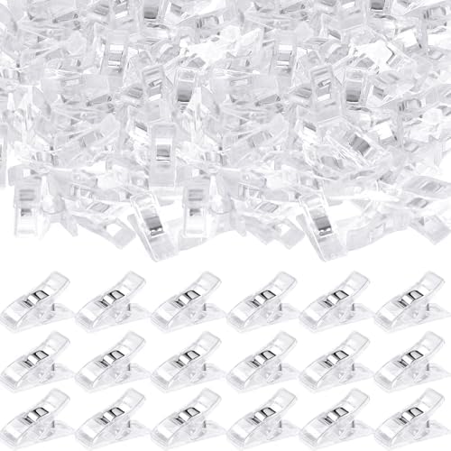 200Pcs Clear Sewing Clips Plastic Fabric Clips for Sewing Quilting
