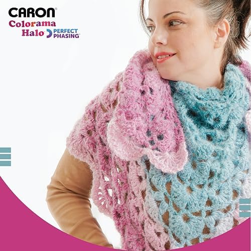 Caron Colorama Halo Cake Ombre Yarn for Crocheting, Rose Garden