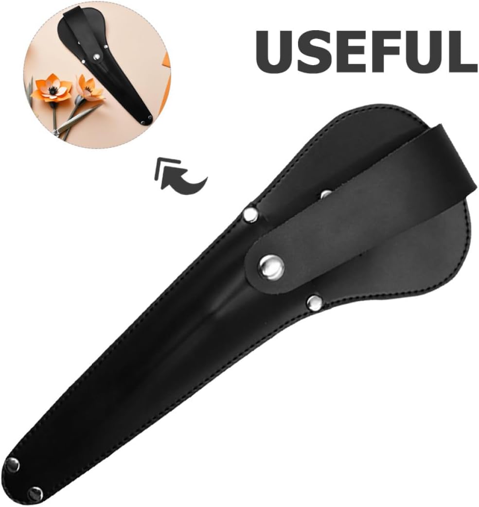 KALLORY PU Leather Scissor Sheath, 10.82 Inch Sewing Scissor Case