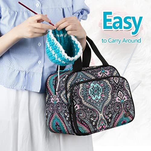 LoDrid Small Portable Yarn Storage Bag with 2 Grommets for Tangle Free
