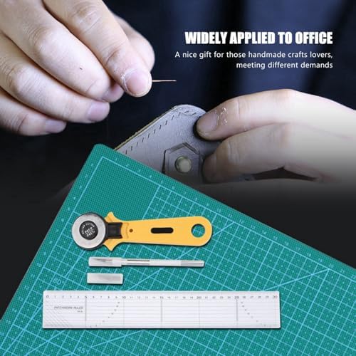 5 PCS Rotary Cutter Set,Sewing Handmade Crafting Tool Kit Paper Fabric