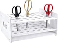PH PandaHall 35 Holes Scissors Rack Organizer,PVC White Scissor Holder