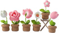 YYKSYDPT 6 PCS Flower Pot Plant Crochet Kit Crochet Kit for Beginners