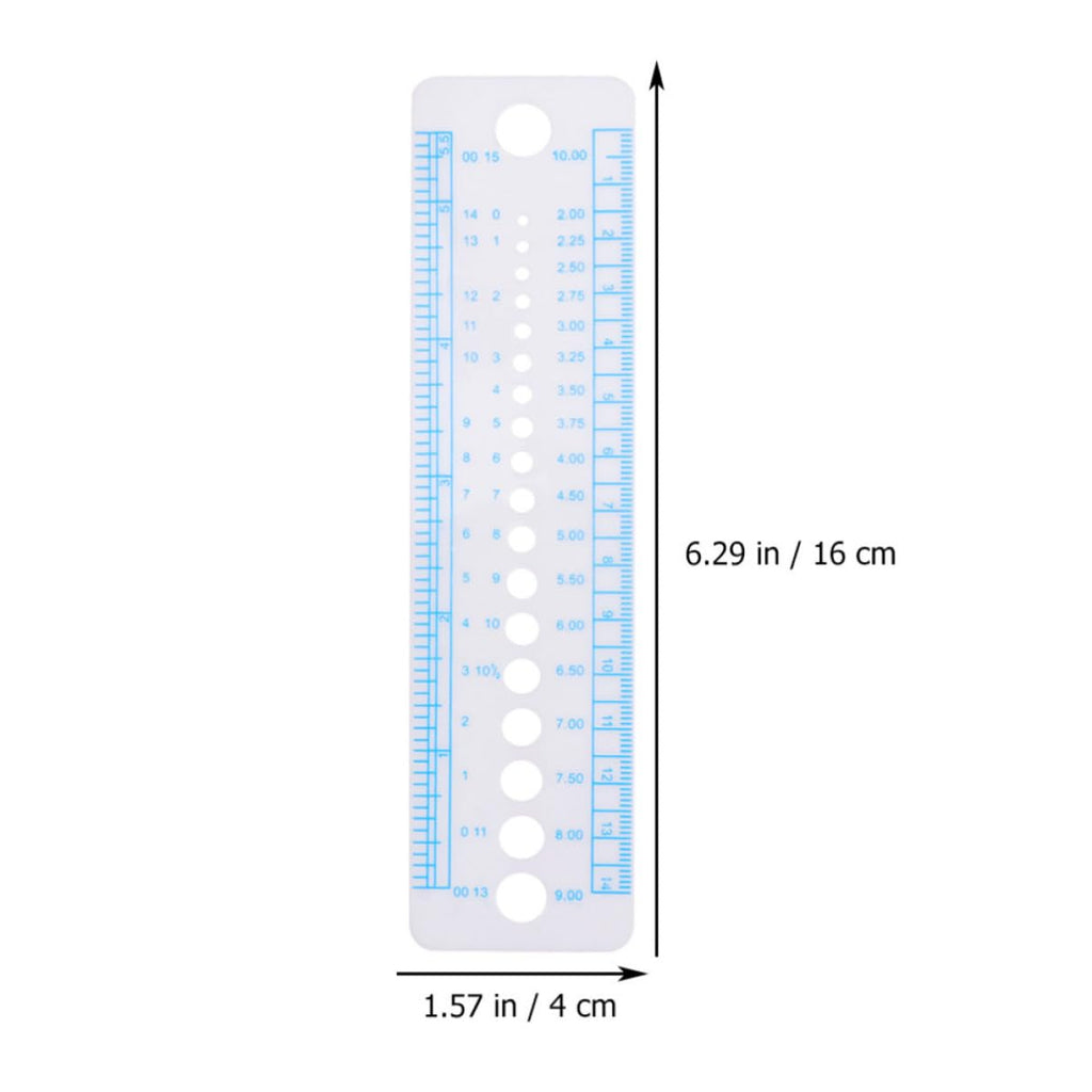 Plastic Knitting Gauge Ruler Set for Crocheters, 15 Pcs US Uk Sizes