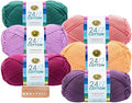 Lion Brand Yarn - 24/7 Cotton - 6 Skein Assortment (Jelly Beans)