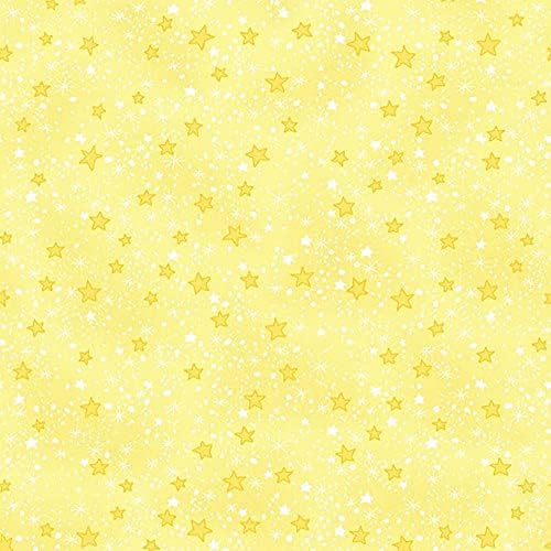 Comfy Flannel Stars, Fabric by The Yard (Yellow)