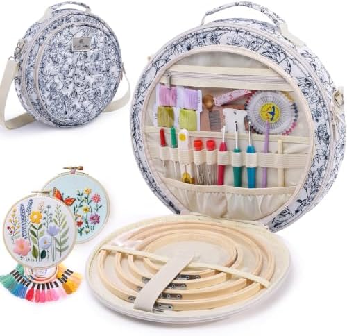 MYBAGZING Embroidery Bag, Hoop Storage Organizer up to 11" for Cross
