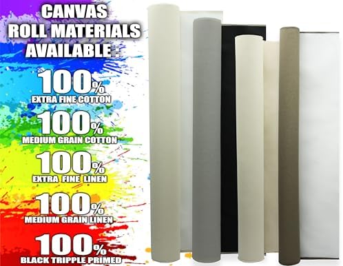Canvas Rolls for Painting, Cotton Duck Canvas Fabric by the Yard.