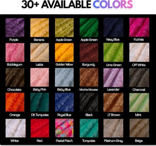 FabricLA Faux Fur Fabric by The Yard - Artificial Craft Fur - 72" X
