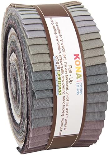 Studio RK Kona Cotton Solids Gray Area Roll Up 40 2.5-inch Strips