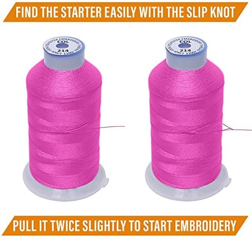 40-Color Polyester Embroidery Thread Kit for Brother