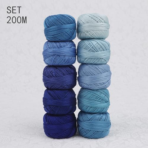 Size 8 Double Mercerized Egyptian Long Staple Cotton Pearl Thread Ball