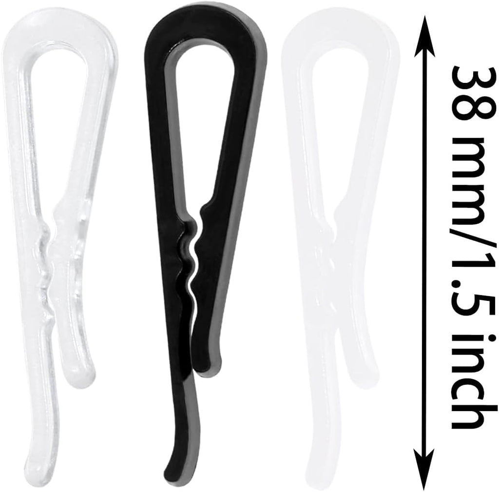Mini Skater U Shape Plastic Alligator Clips for Ties Socks Pants Shirt