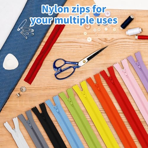 30 Pcs 9.5 Inch Invisible Zippers for Sewing, 10 Assorted Colors Mixed