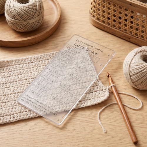 WLLHYF Quick Gauge Ruler for Knitting and Crochet