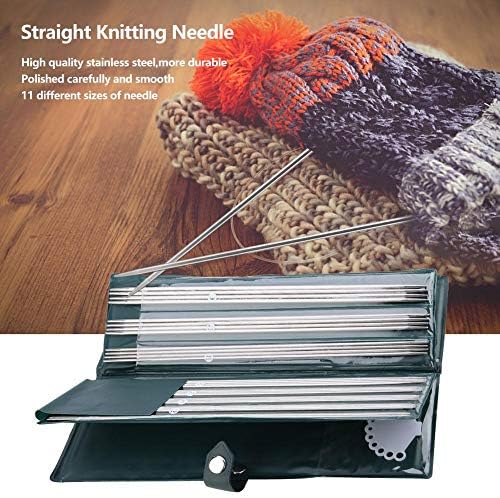 44Pcs Double Pointed Knitting Needles Set, 2.0-5.0mm Stainless Steel