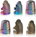 ZMAAGG Thimbles for Hand Sewing, 6 PCS Sewing Thimble, Metal Thimble