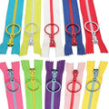 #5 Plastic Zippers with Lifting Ring Pull,10 PCS 12 Inch (30CM),Closed
