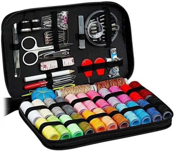 Sewing Kit with 100+ Pieces, Portable Travel Case with 30 XL Thread