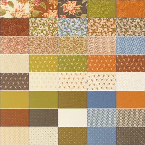 Fig Tree and Co Butternut and Sage Jelly Roll 40 2.5-inch Strips Moda