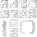 Free Motion Quilting Template Set with Quilting Frame for Domestic