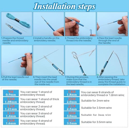 JUPEAN 156-Piece Punch Needle Embroidery Kit