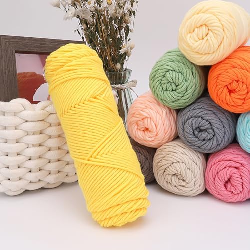 Crochet Yarn - 3-ply Wool Yarn for Crocheting and Knitting