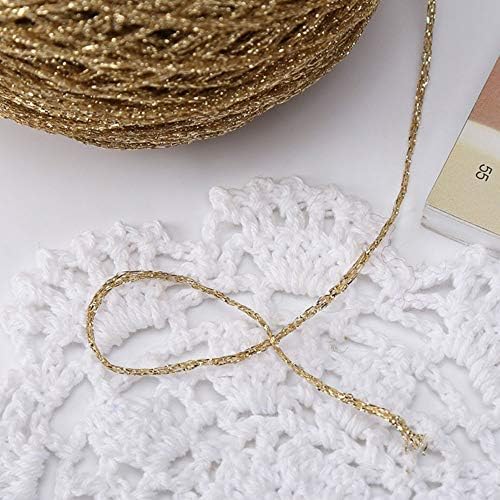 Silver Glitter Lurex Yarn,DIY Decor Shine Sparkle Yarn,90g