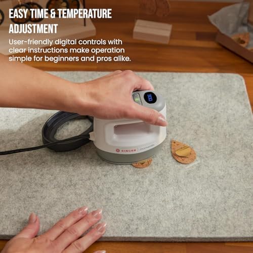 SINGER® Mini Heat Press Machine with Safety Base, Easy Time Adjustment