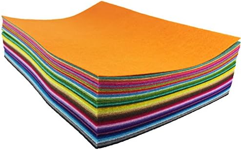 flic-flac 48PCS 8 x 12 inches (20 x 30cm) Assorted Color Felt Fabric