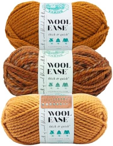 Lion Brand Yarn - Wool-Ease Thick & Quick - 3 Skein Assortment