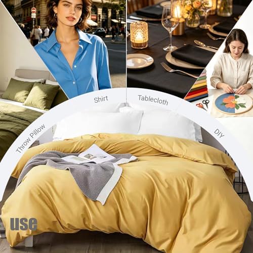 100% Combed Cotton Fabric by The Yard, 66 inches Wide, Premium Soft