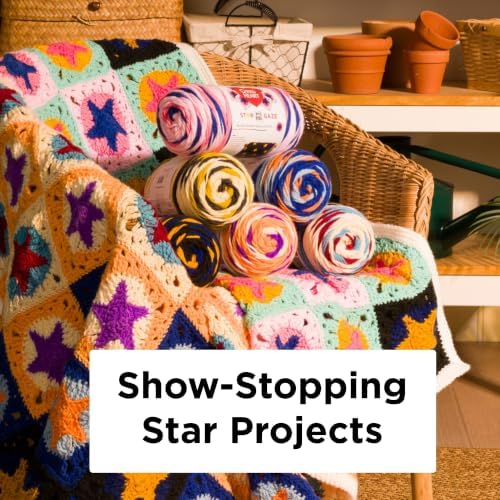 Red Heart Star Gaze Acrylic Crochet Yarn, Worsted Weight, Starry