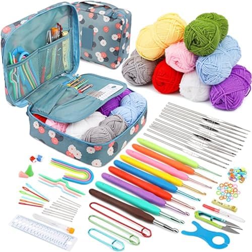 Wonafa Crochet Kit for Beginners, 103 PCS Crocheting Kit Beginner