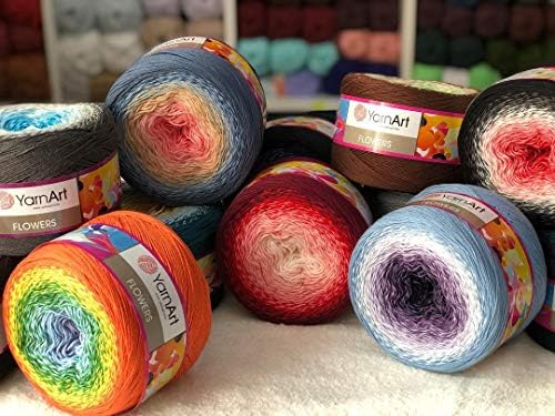 Yarn Art Flowers Yarn 55% Cotton 45% Acrylic 250gr 1094yds Multicolor