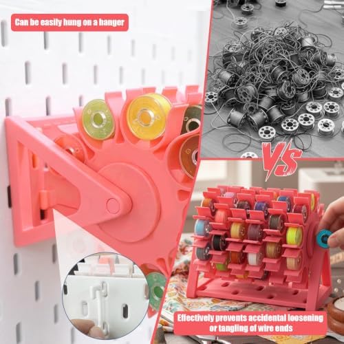 Rotating Bobbin Thread Organizer, 60-Hole Sewing Thread Holder