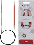 KnitPro Zing Fixed Circular Needles 40" (100cm) | US Size 9 (5.5mm)
